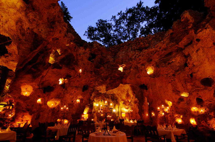 Ali Barbour’s Cave Restaurant in Diani Beach, Kenya