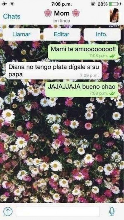 Mensaje de whatsapp a mamá 