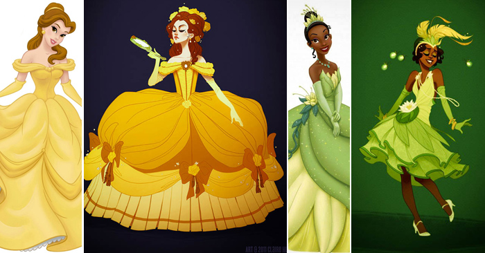 asi se verian las princesas disney vestidas para su epoca las princesas disney vestidas