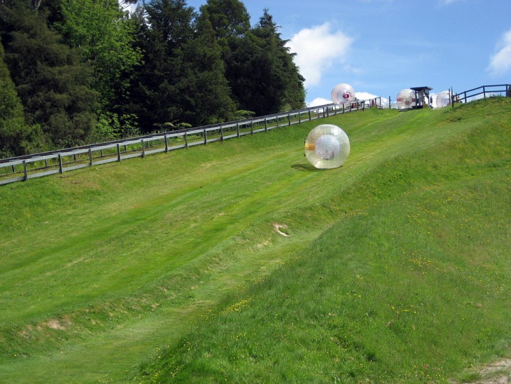 Zorbing en Nueva Zelanda