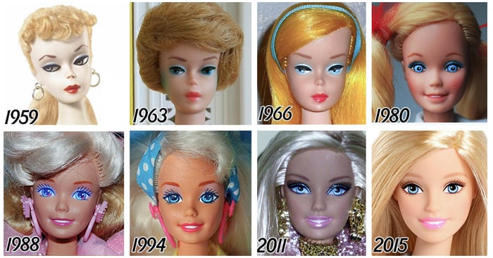 56 Años De Evolución En La Muñeca Más Famosa: Barbie