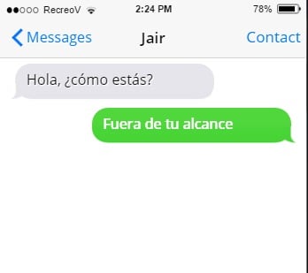 Mensajes crueles y divertidos. Fuera de tu alcance