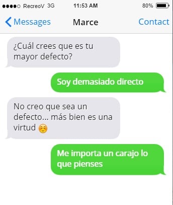 Mensajes crueles y divertidos. ¿Cuál crees que es tu mayor defecto?