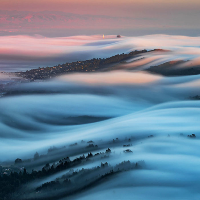olas de niebla impresionantes