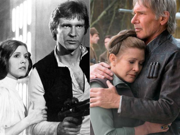 Carrie Fisher y Harrison Ford