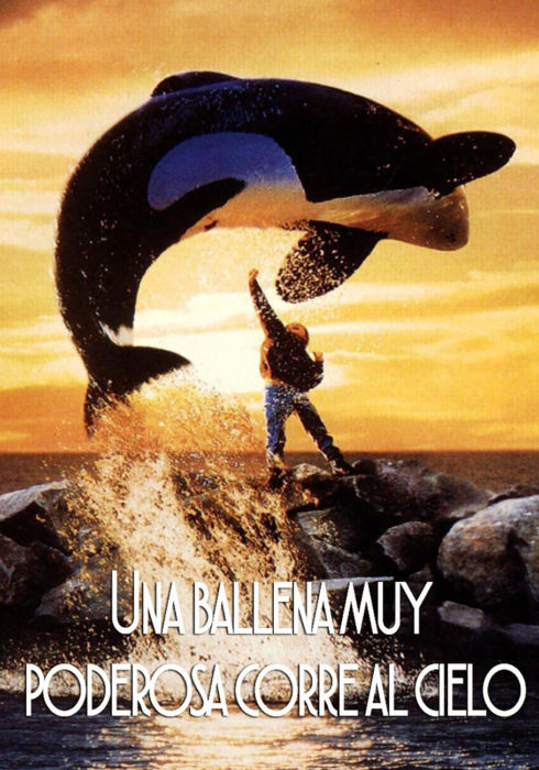 póster de la película liberen a willy o Una ballena muy poderosa corre al cielo