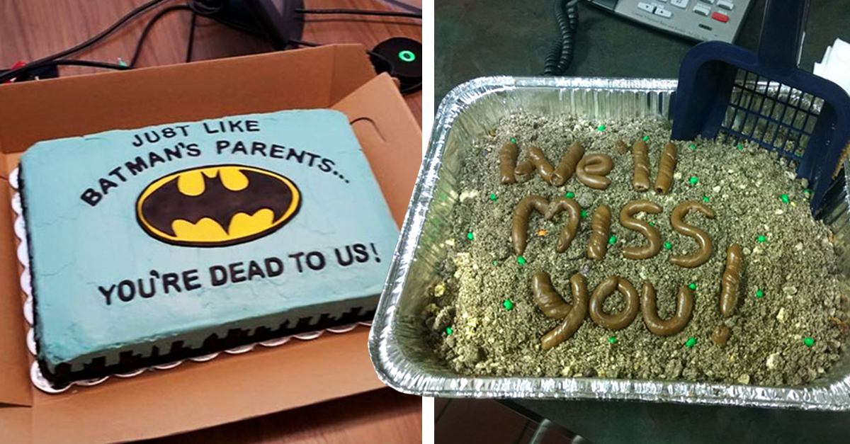 10 pasteles que recibieron empleados su último día de trabajo